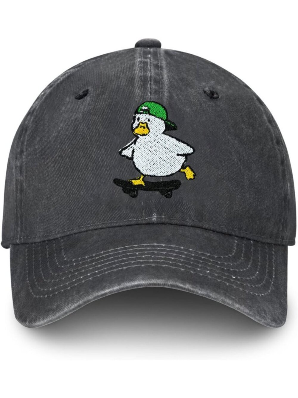 Unisax Duck 100% Polyester Embroidered Adjustable Washed Denim Baseball Hats